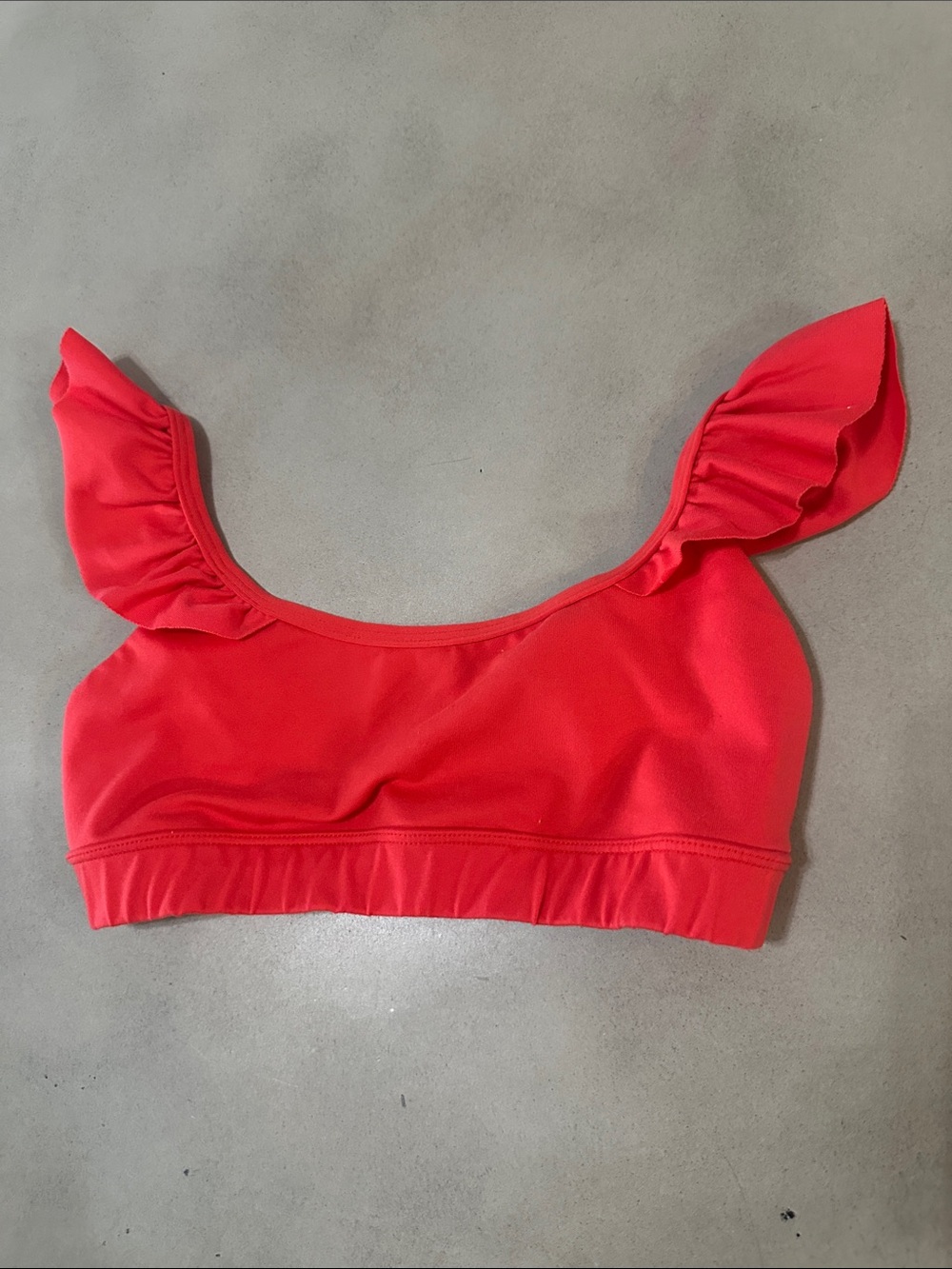 Jo+Jax Ruffled Strap dark coral Top